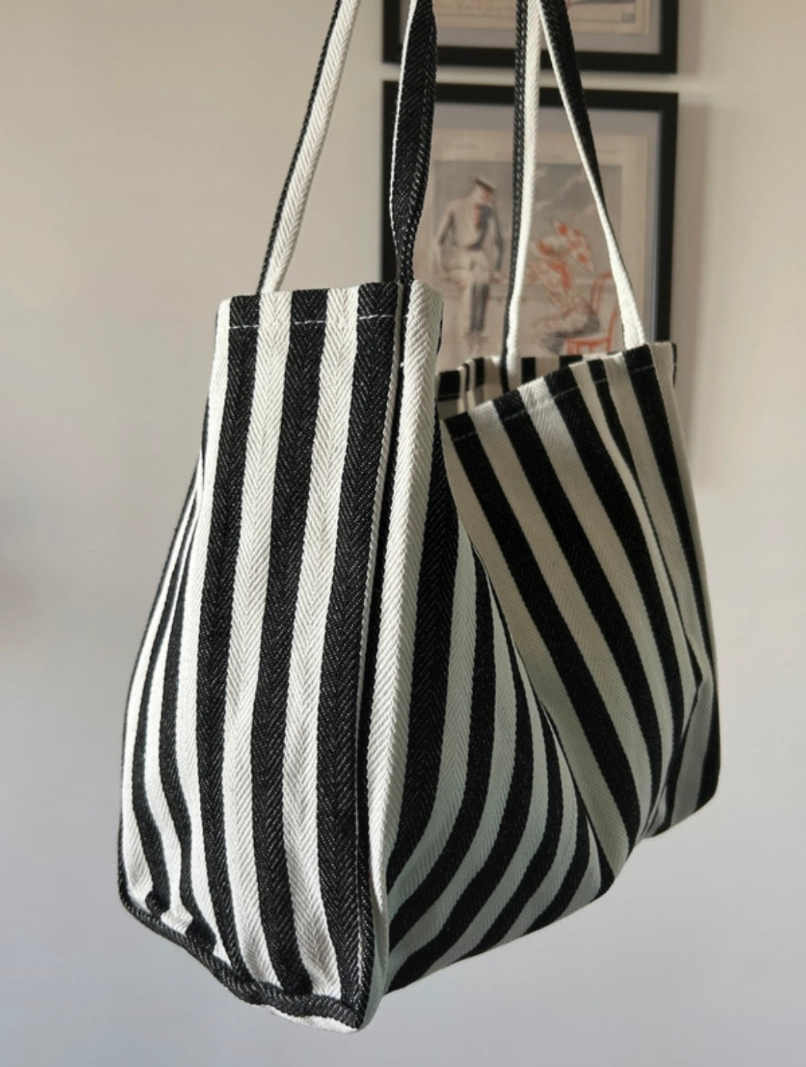 Shopper righe bianche e nere